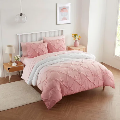 Vista 73 de Sweet Home Collection Juego de edredón de 7 piezas de color sólido para todas las estaciones, manta alternativa de plumón suave y lujosas sábanas