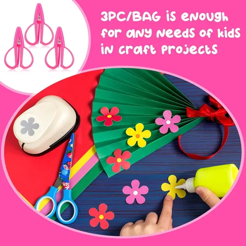 Vista 4 de Tijeras pequeñas de viaje de 3 piezas pequeñas tijeras portátiles para coser tijeras artesanales con cubierta para mujeres y niñas, hilo de tela