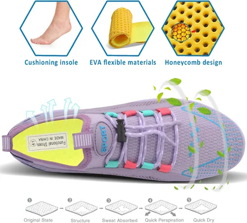Vista 4 de Wyhan - Zapatos de agua para hombre y mujer secado rápido calcetines acuáticos zapatos de buceo para playa natación surf piscina yoga viajes al aire