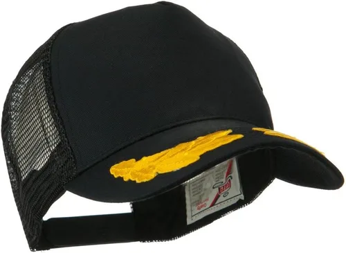Vista 4 de e4Hats.com Tapa de parche de hojas de roble dorado con malla de 5 paneles