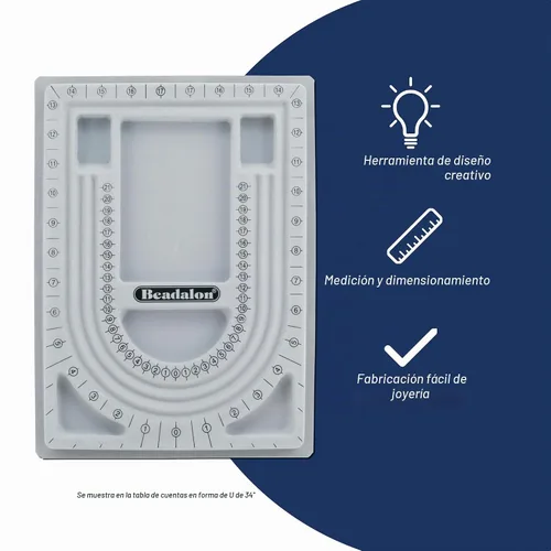 Vista 3 de Beadalon Tableros de cuentas de pulsera para hacer joyas, bandeja de cuentas flocada, anti-rollo con cubierta, herramienta de diseño de joyería