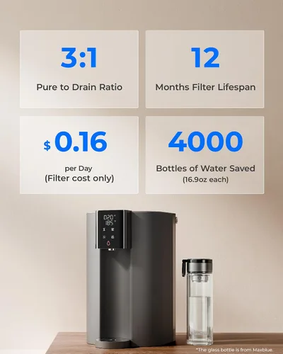 Vista 10 de Waterdrop C1H - Sistema de ósmosis inversa caliente instantánea, no requiere instalación