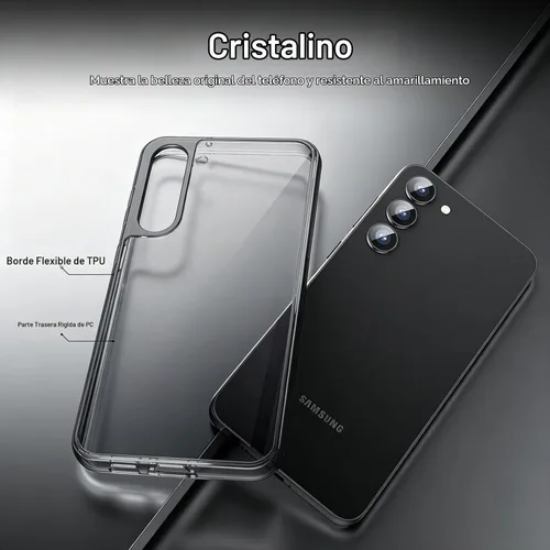 Vista 3 de JETech Funda para Samsung Galaxy S23, antiamarilleo, color negro