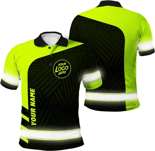 Vista 18 de Uniform Company - Polo reflectante de alta visibilidad para hombres y mujeres, polo de seguridad, ropa de trabajo para trabajadores
