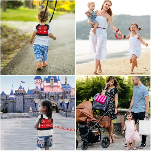 Vista 7 de Lehoo Castle Correa para caminar para niños pequeños + diseño de bloqueo de llave antipérdida de muñeca, correa de bebé 3 en 1 para niños pequeños