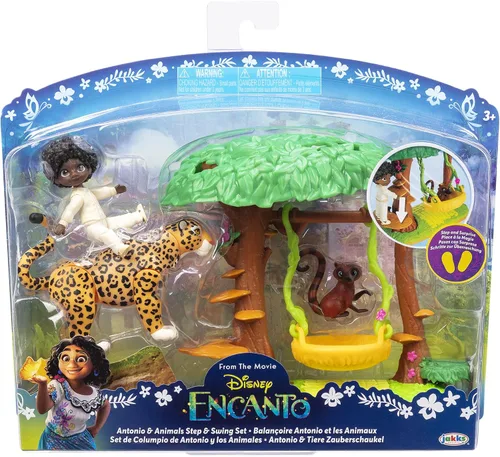 Vista 5 de Disney Encanto Antonio's Animal Swing Playset con figura de Jaguar