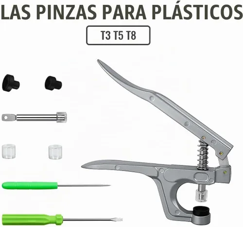 Vista 3 de Alicates a presión para ropa de manualidades, herramienta de alicates de mano para botones a presión, botón sin coser, punzón para broches T3 T5 T8