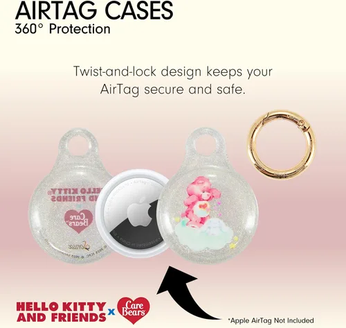 Vista 3 de Sonix x Sanrio - Fundas para Apple AirTags con llavero (Care Bears + Hello Kitty & Friends)