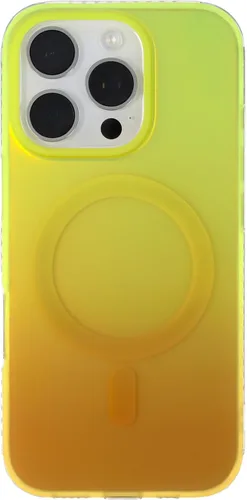 Vista 31 de Funda degradada para iPhone 14 Pro - Diseño multicolor degradado naranja y amarillo, resistente a los impactos y con imanes
