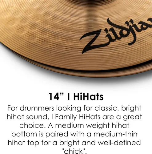 Vista 3 de Zildjian ILH14HP - Platillos Hi-Hat de 14" I - Par