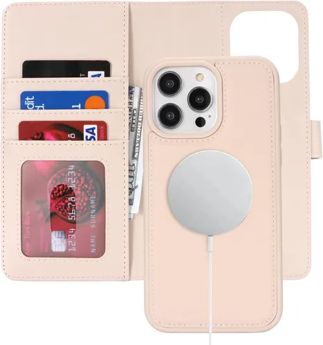 Vista 23 de Havaya Magsafe - Funda para iPhone 11 Pro Max, compatible con 2 en 1, desmontable con tarjetero de piel sintética, ranuras para tarjetas de crédito