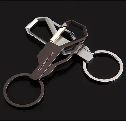 Vista 2 de Cospring llavero de coche con clip de punto anillo de expansión perno de conexión regalo de negocios para hombres y mujeres 2