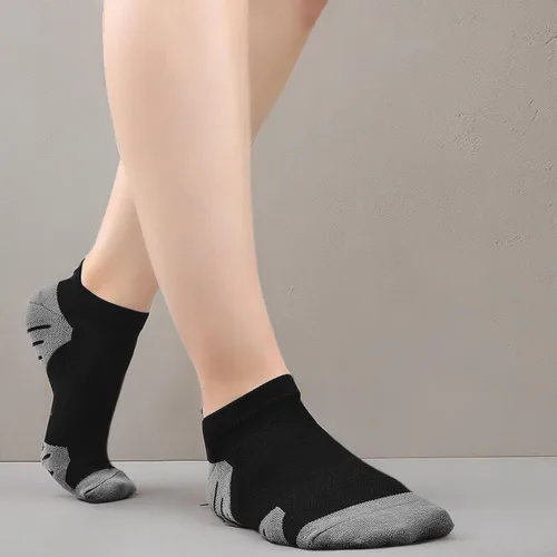 Vista 8 de PAPLUS Ankle Compression Socks for Women Running Socks With Arch Support negro (6 pares)