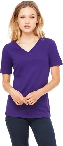 Vista 35 de Camiseta cuello en V relajada de BELLA + CANVAS Asfalto