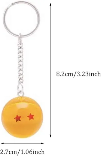 Vista 3 de Dragon Ball,7PCS Acrylic Dragon Ball Z Keychains,Esferas del Dragon Ball,DBZ Keychain for Kids Birthday Party Favor