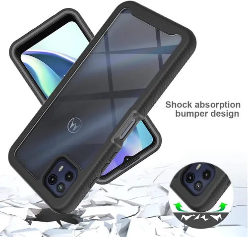 Vista 5 de Funda protectora para Motorola Moto G50 5G, anticaídas y absorción de golpes, color negro mate