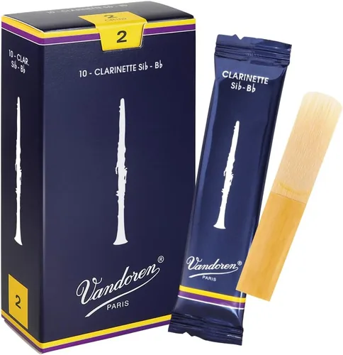 Vista 11 de Vandoren CR101 Bb lengüetas tradicionales para clarinete con resistencia 1; Caja de 10