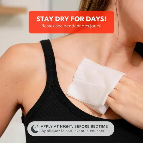 Vista 4 de SweatBlock Clinical Strength XL - Toallitas antitranspirantes para hombres y mujeres, protección contra el sudor para manos, pies, axilas y cuerpo