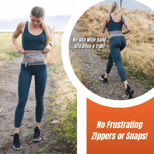 Vista 4 de Cinturón unisex para correr, riñonera para mujer, soporte para teléfono para correr, cinturón de entrenamiento para mujer, cinturón delgado