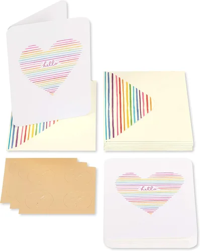 Vista 2 de Papyrus Tarjetas en blanco con sobres, corazón (14 unidades)