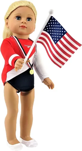 Vista 2 de Juego de gimnasia superdivertido se adapta a muñecas American Girl Dolls de 18 pulgadas, como American Girl, Madame Alexander, Our Generation, etc.
