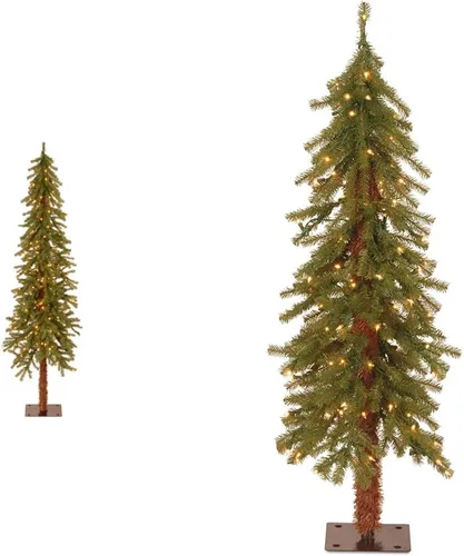 Vista 7 de National Tree Company 6ft Pre-Lit Hickory Cedar Artificial Christmas Tree