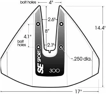 Vista 3 de SE Sport 300 Hydrofoil, se adapta a motores de 35 hp - 300 hp