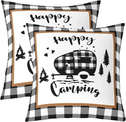 Vista 14 de Feelyou Juego de 2 fundas de almohada geométricas reversibles, color amarillo, gris, negro, geométrico, decoración del hogar, fundas de cojín