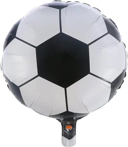 Vista 4 de BinaryABC Globos de fútbol, suministros de fiesta de fútbol, 18 pulgadas, (10 piezas)
