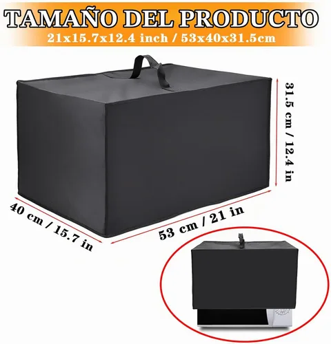 Vista 3 de OwnMy Cubierta antipolvo grande para microondas, cubierta negra para horno