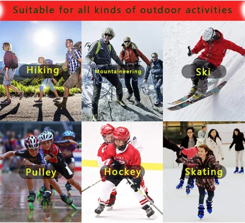Vista 7 de LifeWheel Mujeres y hombres esquí senderismo grueso cálido invierno Terry calcetines para trekking deportes al aire libre