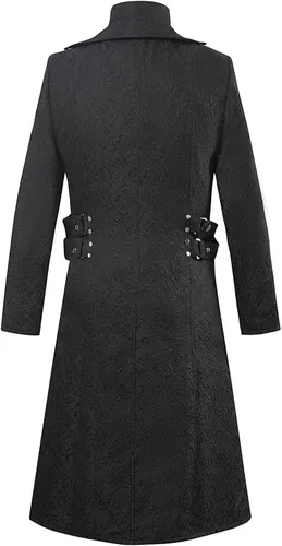 Vista 2 de Thopil Chaqueta victoriana steampunk para hombre, estilo gótico, vintage, uniforme