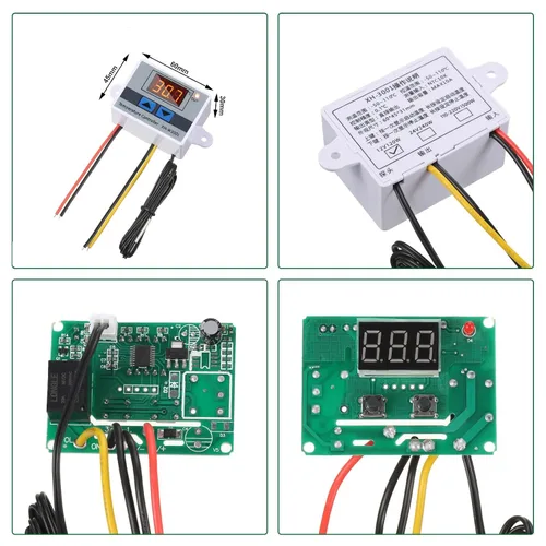 Vista 2 de XH-W3001 Módulo controlador de temperatura LED digital Interruptor de termostato digital con sonda impermeable Calefacción programable Enfriamiento
