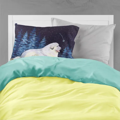 Vista 2 de Caroline's Treasures SS8438PILLOWCASE - Funda de almohada decorativa de tela de gran pirineo, ligera, súper suave, fácil de cuidar, funda
