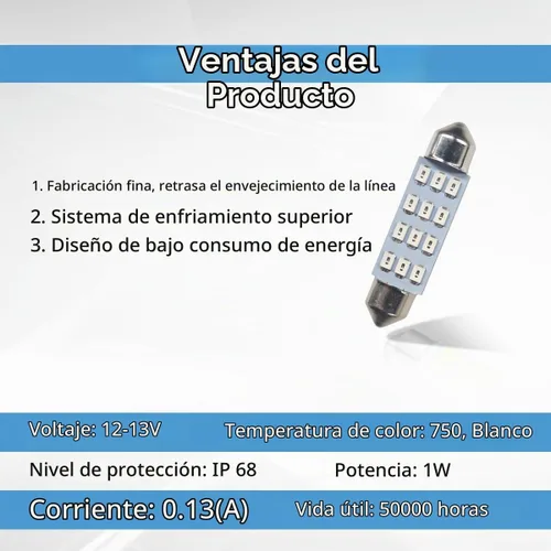Vista 3 de JOYCOURT 24 piezas Bombilla LED para Interior de Coche, Kit de Reemplazo de Luz de Cúpula LED para Interior de Coche T10 31 mm 41 mm