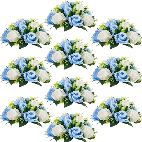 Vista 17 de Centros de mesa de flores para mesas de boda: decoraciones de mesa de Halloween, bolas de flores negras, centros de mesa para compromiso, ceremonia