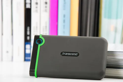 Vista 7 de Transcend 1TB USB 3.1 Gen 1 StoreJet 25M3S SJ25M3S Disco Duro Externo Rugoso TS1TSJ25M3S, Gris