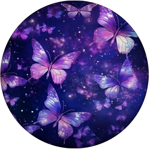 Vista 3 de Dreamy Monarch Butterfly - Mariposas bonitas, morado, azul PopSockets estándar PopGrip