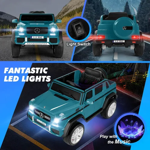 Vista 7 de Mercedes-Benz G650S - Auto de paseo para niños, JOYLDIAS 12V7AH Kids Ride On Truck con control remoto de 2.4 GHz, 3 velocidades, Bluetooth, música