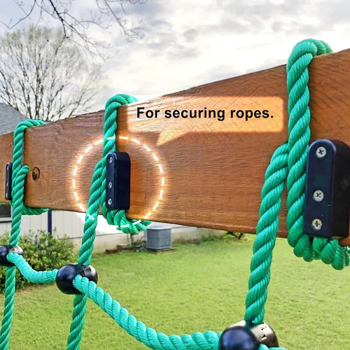 Vista 4 de BeneLabel Children's Climbing Net 354 x 76 cm Play Tower Climbing Ladder