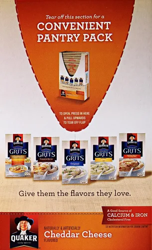 Vista 2 de Quaker Queso Cheddar Instant Grits, 12