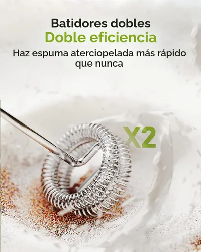 Vista 4 de Maestri House LunaFro - Espumador de leche recargable con soporte, máquina de espuma eléctrica de mano, impermeable, desmontable, de acero