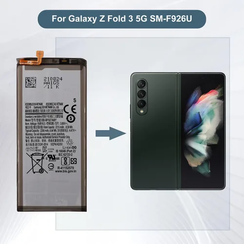 Vista 6 de Batería de repuesto EB-BF927ABY compatible con Samsung Galaxy Z Fold 3 5G SM-F926U con herramientas