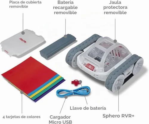 Vista 2 de Sphero RVR+ - Robot coche programable para niños y adolescentes - Programación de principiante a avanzada - Personalizable y expandible - Aprende