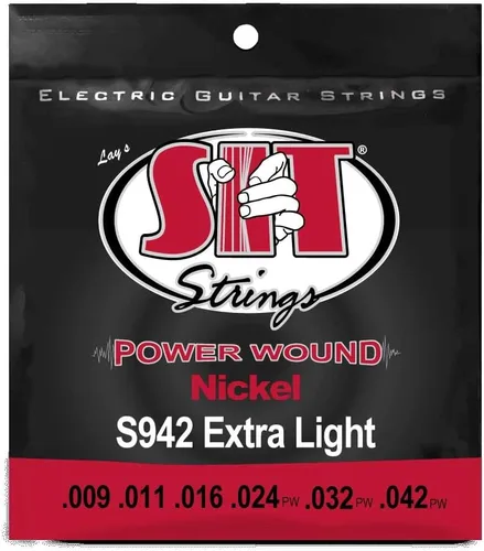 Vista 8 de SIT Strings - Cuerdas de guitarra eléctrica entorchadas de níquel Power Wound (S.I.T.), 7 cuerdas Extra Light 9-54, S7954