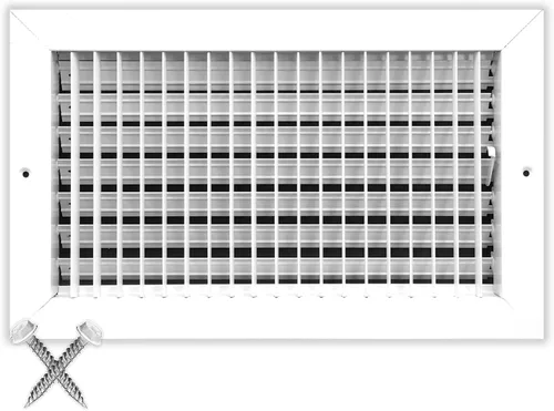 Vista 11 de HVAC Premium Difusor de suministro de aire ajustable de 8 pulgadas de ancho x 4 pulgadas de alto - cubierta de ventilación de HVAC para pared