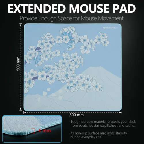 Vista 6 de X-Raypad Aqua Control 2 Alfombrilla Gaming para Mouse, Alfombrilla de Mouse de Ultra Alta Precisión con Velocidad Perfecta y Capacidad de Control