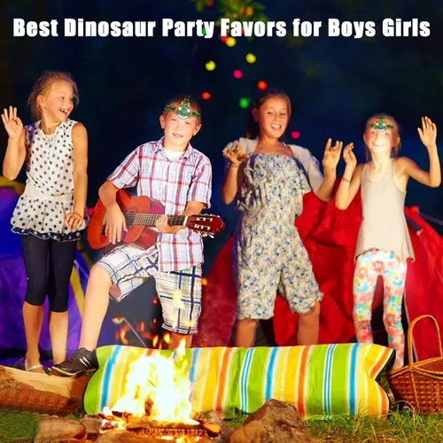Vista 7 de Triceratops - Linterna frontal LED de dinosaurio para niños, artículos esenciales de equipo de campamento Linterna de cabeza de juguete