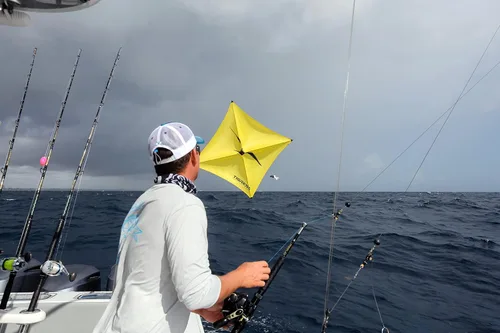 Vista 2 de Tigress Cometa de pesca, resistente cometa de pesca en alta mar fabricada con grafito de carbono 100%, incluye 5º mástil adicional