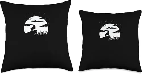 Vista 3 de American Bully Dog Breed Night Stroll for Dog Owner Throw Pillow